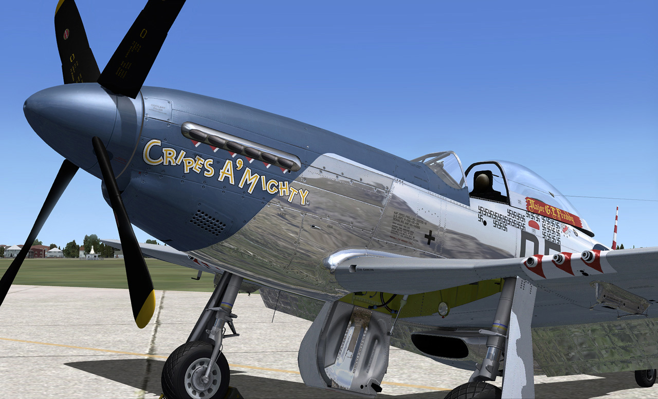 Paint scheme of P-51D flown by Major George E. Preddy, C.O. 328th Fighter S...